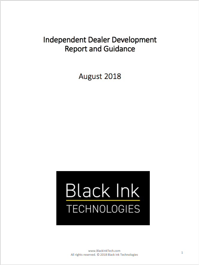 Independent Dealer Development Report and Guidance - 2018